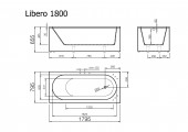 Vispool Libero 180 | мармориловая ванна 1795х795