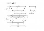 Vispool Londra | мармориловая ванна 1700х765