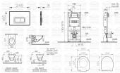 Vitra 9005B003-7210 Arkitekt | комплект Set 5 in 1 (инсталляция+унитаз)