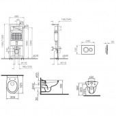 Vitra 9773B003-1177 Normus | комплект Set 5 in 1 (инсталляция+унитаз)